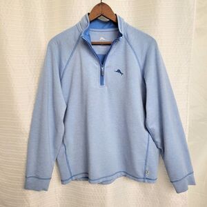 Tommy Bahama 1/4 Zip Pullover Lightweight Cobalt Blue Men's Size S